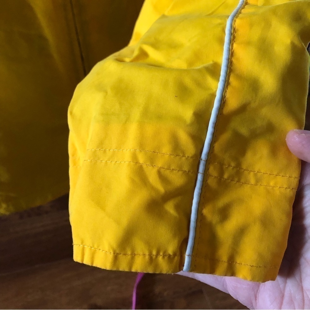 Vintage Alleson Athletic yellow Zip up windbreaker rain coat in size L - Picture 4 of 6